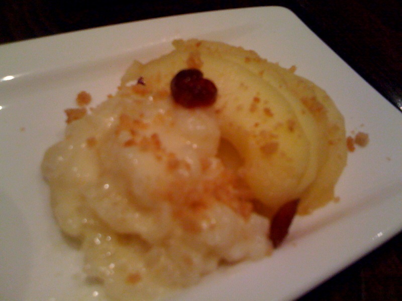 Kyotofu - Almond Rice Pudding with Poached Apples