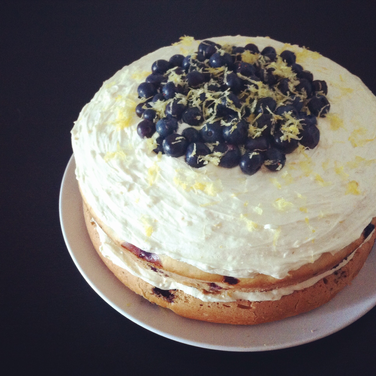 blueberry lemon cake layer vegan