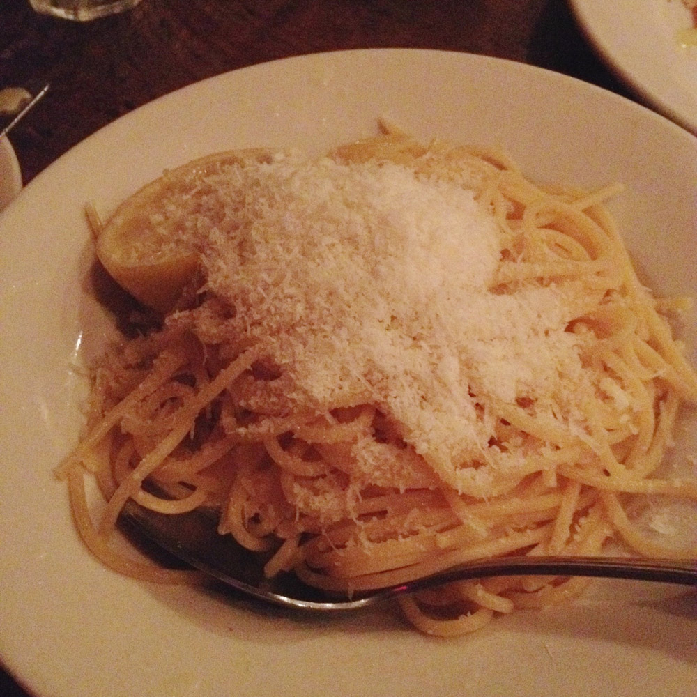 Spaghetti al Limone, Supper