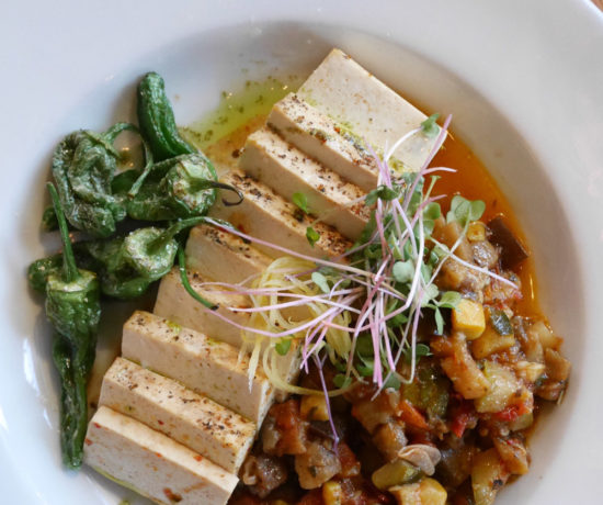 Smoked & Spiced Tofu with Summer Ratatouille, SouthFork Vegan Popup, Portland