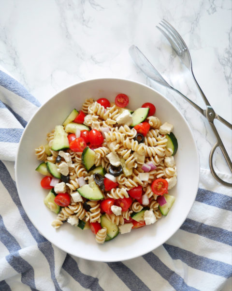 Easy Vegan Greek Pasta Salad Recipe