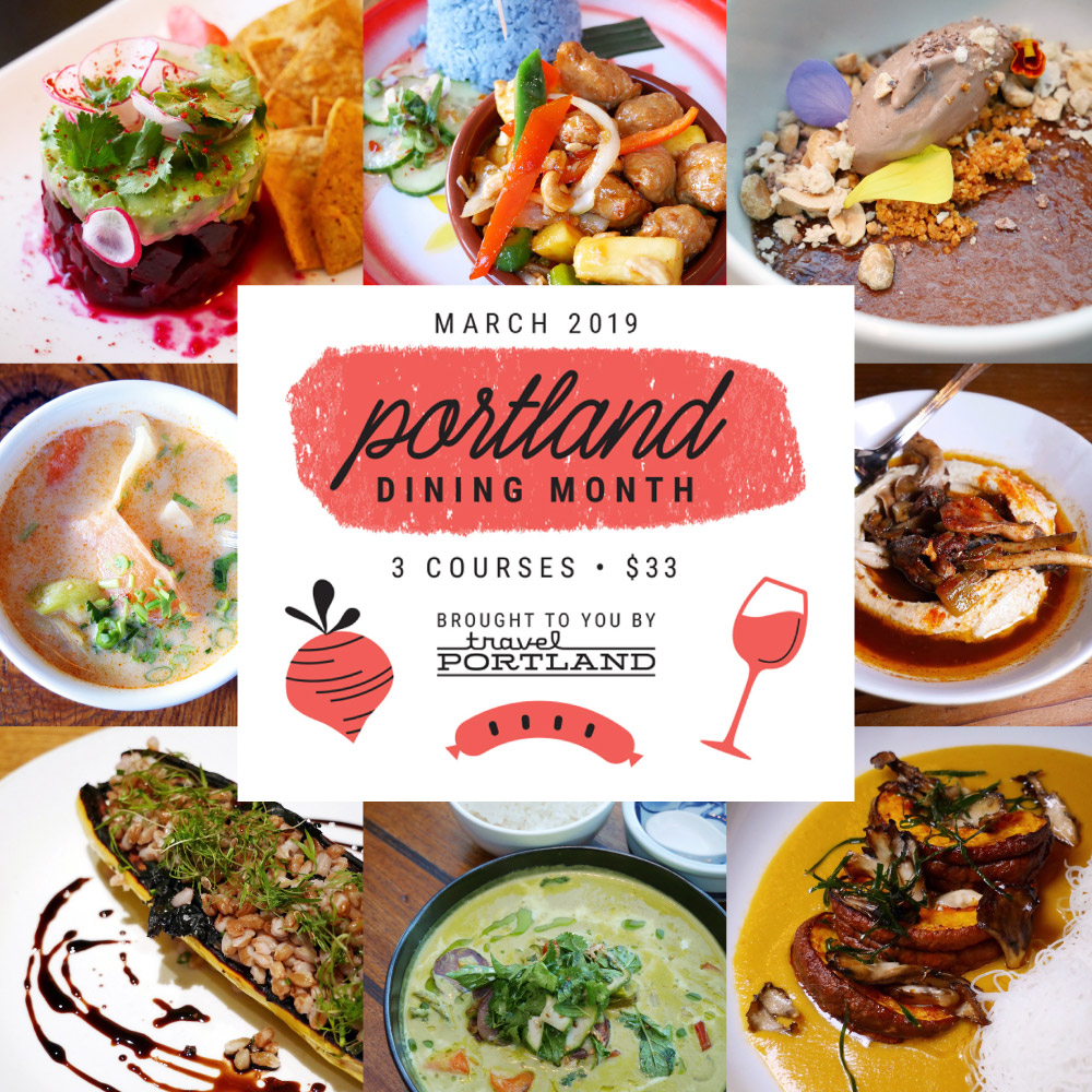 Portland Dining Month 2019, 3-Course Vegan Dinner Menus for $33, Travel Portland