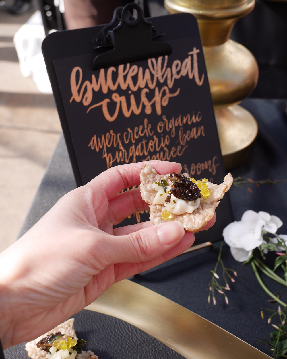 Hunt and Gather Catering, Buckwheat Crisps