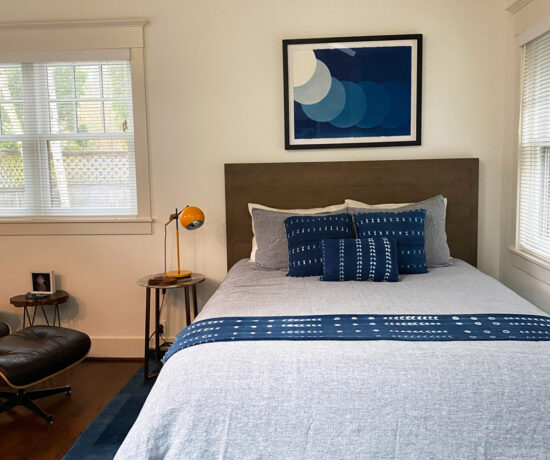 Full Size Bed at IndigoBirch Guest Home, Portland