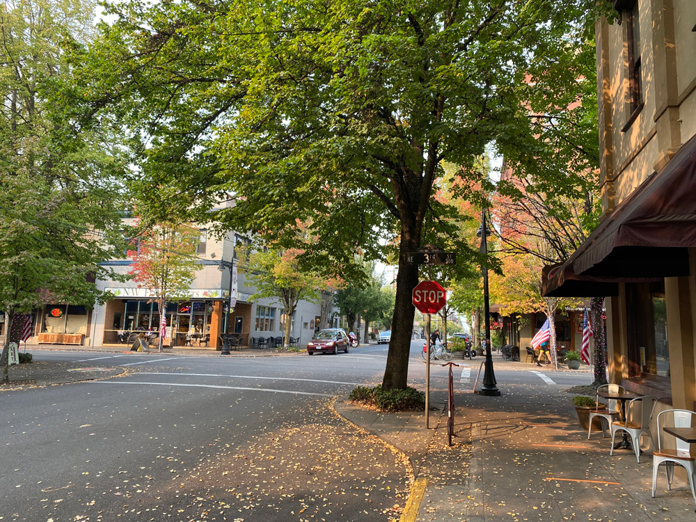 McMinnville, Oregon in the fall